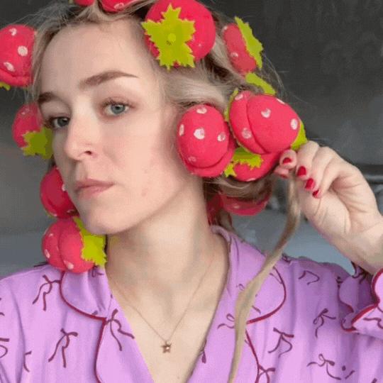 Sponge Strawberry Hair Curler